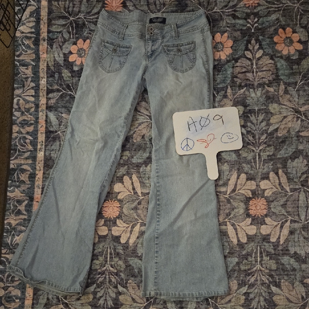 Angels Light Blue Flare Jeans 2000s Y2K